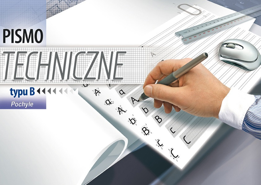 Blok A4 do pisma technicznego pochyłego typu B Kreska